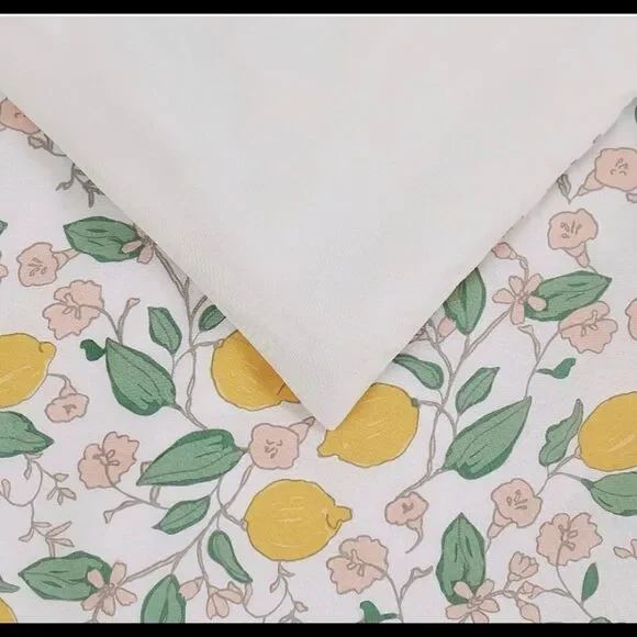 Brooklyn Loom Lemon 🍋 Tree‎ Comforter Set, Twin, Verbena 100% cotton
